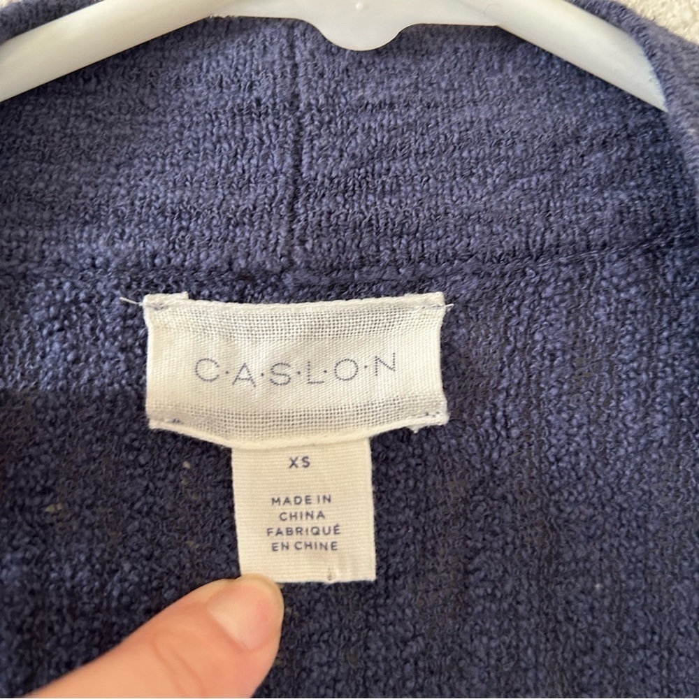 Caslon Women’s Cardigan XS Blue Oversized Open Front Lagenlook Casual Boho - Picture 6 of 11
